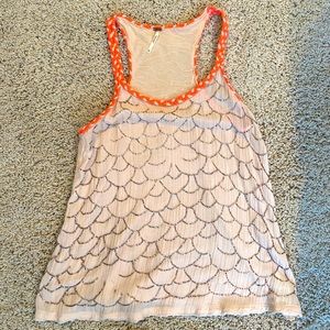 Free people sequined flowy tank top